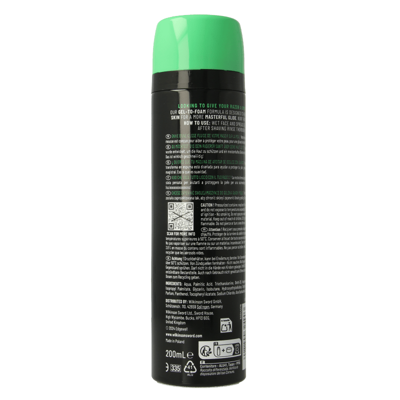 Wilkinson Shave gel sensitive 200 Milliliter - DrogistWereld