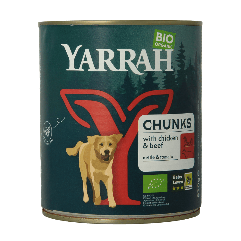 Yarrah Hond brok rund & kip in saus bio 820 Gram - DrogistWereld