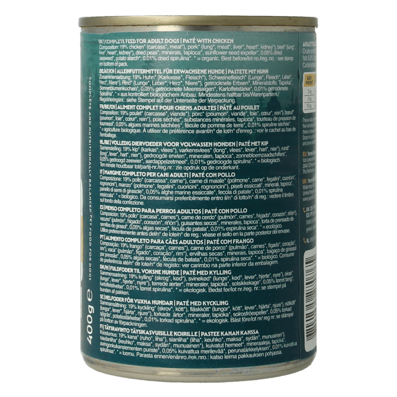 Yarrah Hond pate met kip bio 400 Gram - DrogistWereld