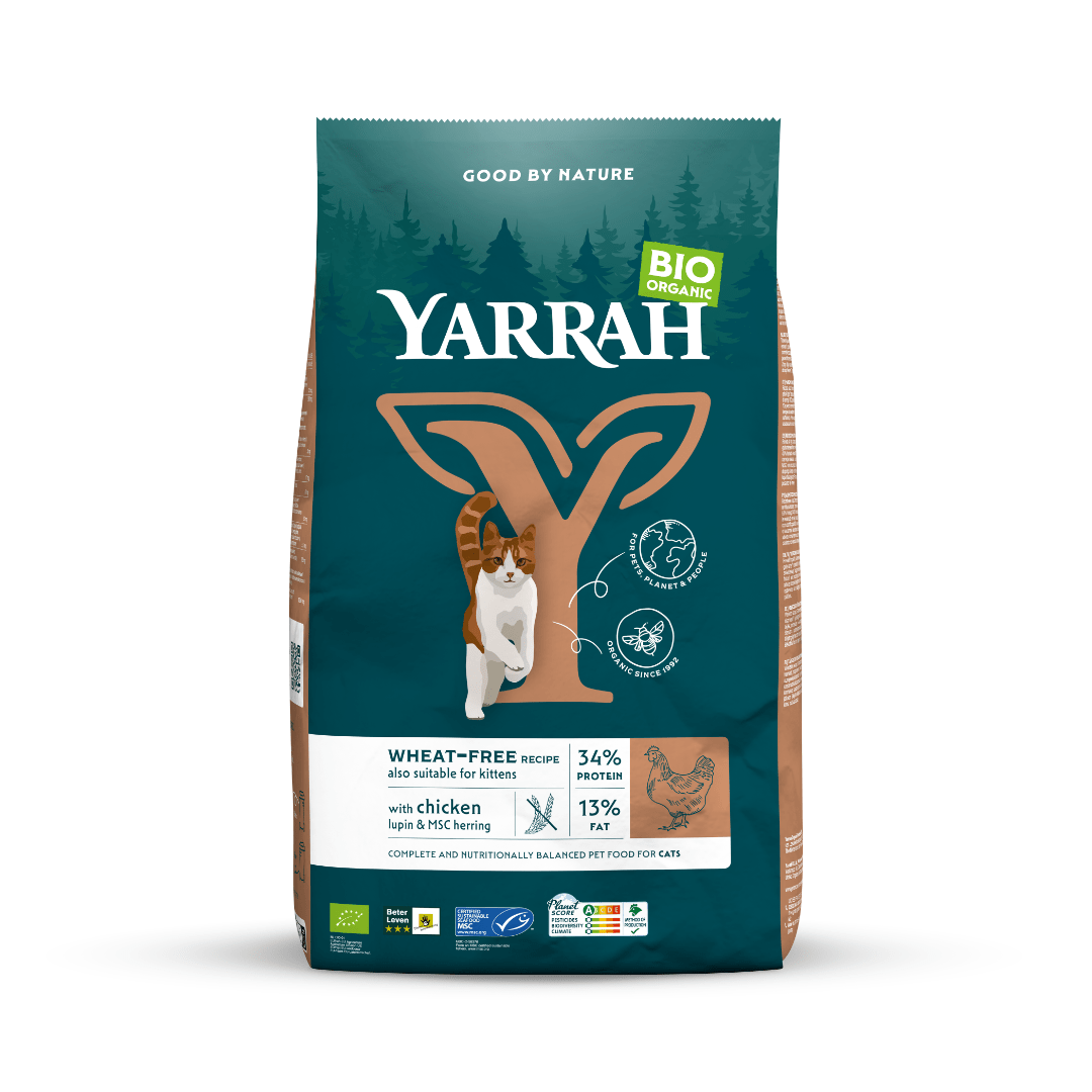 Yarrah Kattenvoer wheat - free bio 10 Kilogram - DrogistWereld