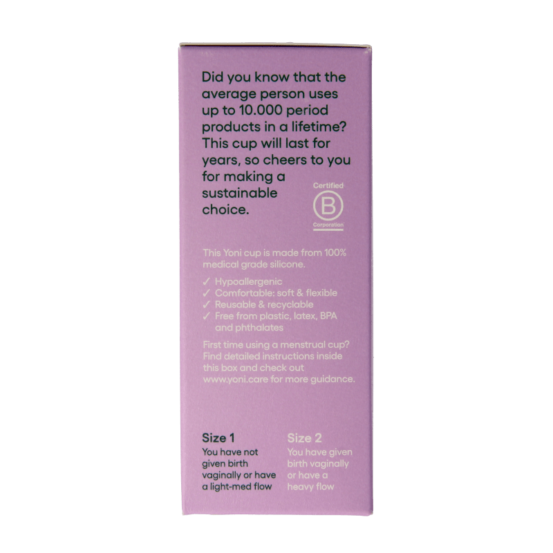 Yoni Menstruatiecup maat 1 1 Stuks - DrogistWereld