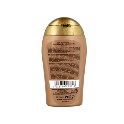 OGX Travelsize brazilian keratin smooth shampoo 88.7 Milliliter
