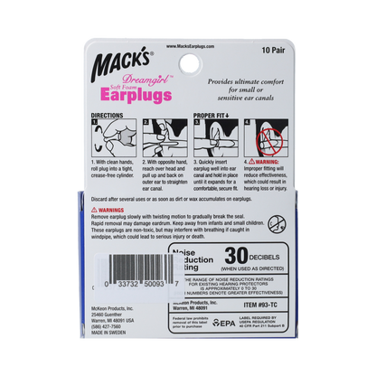 Macks Dreamgirl foam 10.00 Paar