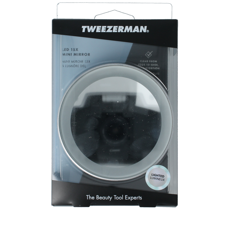 Tweezerman Spiegel mini LED vergroot 15x 1 Stuks