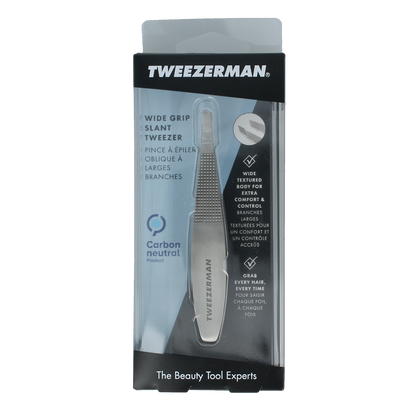Tweezerman Slant tweezer no slip with grip 1.00 Stuks