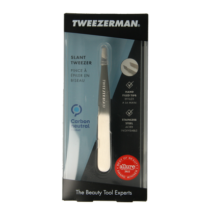 Tweezerman Slant tweezer klassiek stainless steel 1.00 Stuks