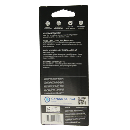Tweezerman Mini slant tweezer klassiek stainless steel 1.00 Stuks