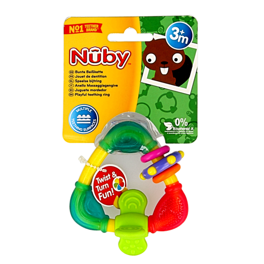 Nuby Bijtfiguur driehoekig hard en zacht  1 Stuks