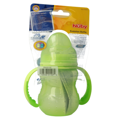 Nuby Trainingsfles anti lekspeen en anti lektuit 0+ 1 Stuks