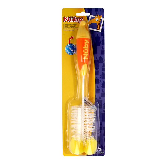 Nuby Flessenborstel met kleine speenborstel & sponsje 1.00 Stuks