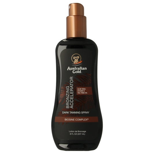 Australian Gold Dark tanning accelerator spray gel met bronzer  237 Milliliter