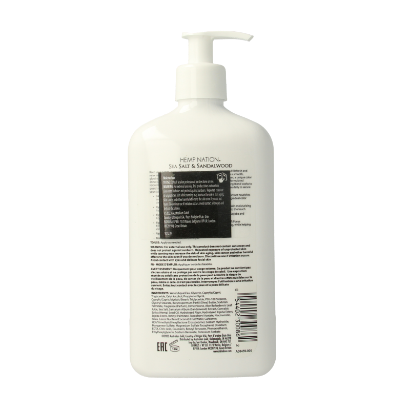 Australian Gold Hemp nation sea salt & sandalwood tan extender 535 Milliliter