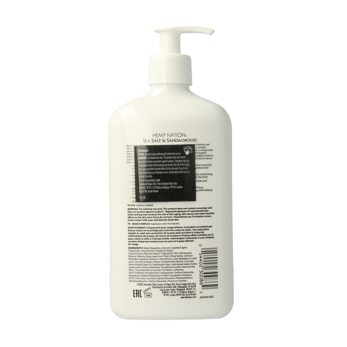 Australian Gold Hemp nation sea salt & sandalwood tan extender 535.00 Milliliter