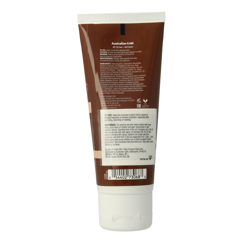 Australian Gold Face met selftanner SPF50 88 Milliliter