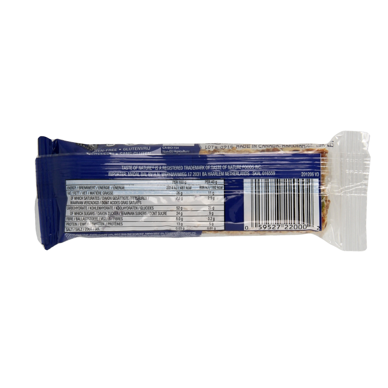 Taste Of Nature Blueberry granenreep bio 40 Gram