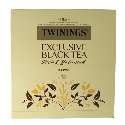 Twinings Exclusive black tea envelop 100 Zakjes