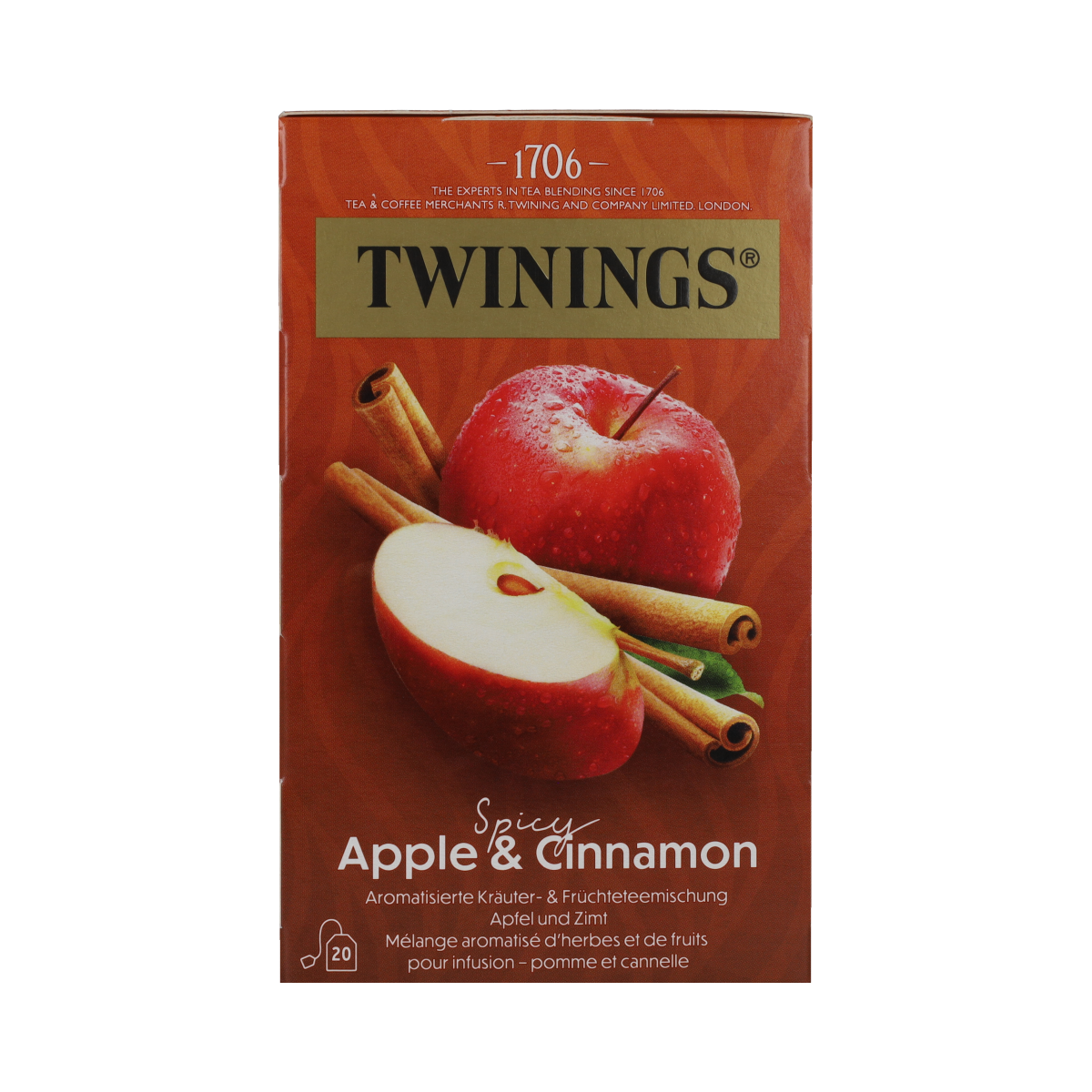 Twinings Spicy apple & cinnamon 20.00 Zakjes
