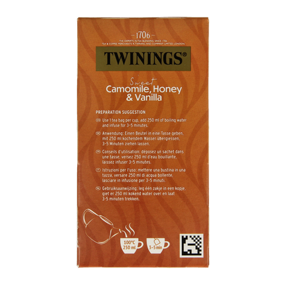 Twinings Kamille honing vanille 20 Zakjes