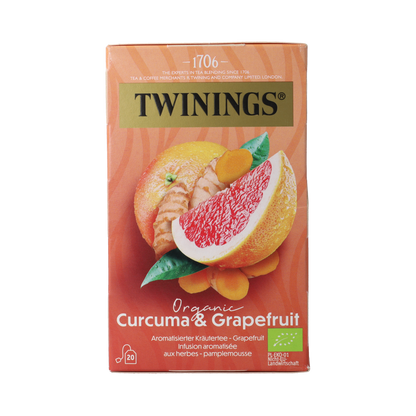 Twinings Curcuma & grapefruit bio 20.00 Zakjes