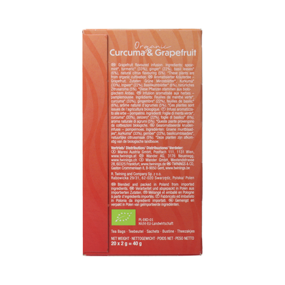Twinings Curcuma & grapefruit bio 20.00 Zakjes