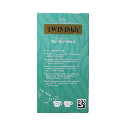 Twinings Alpine breeze bio 20.00 Zakjes