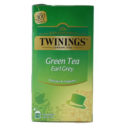 Twinings Green tea earl grey 25.00 Zakjes