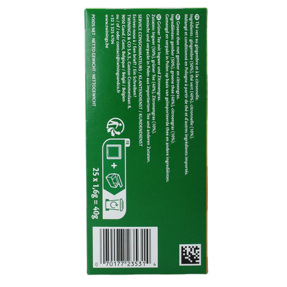 Twinings The vert gingembre 25.00 Zakjes