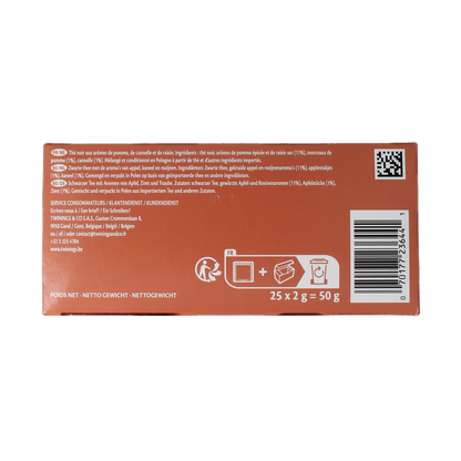 Twinings Apple cinnamon raisin 25 Zakjes