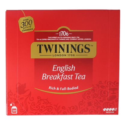 Twinings English breakfast envelop 50 Stuks