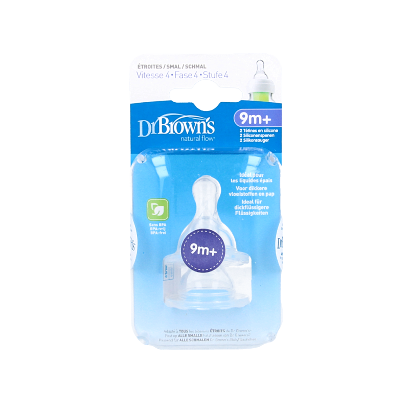Dr. Brown's Speen standaard hals fles fase 4 pap 2 Stuks