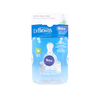 Dr. Brown's Speen standaard hals fles fase 4 pap 2 Stuks