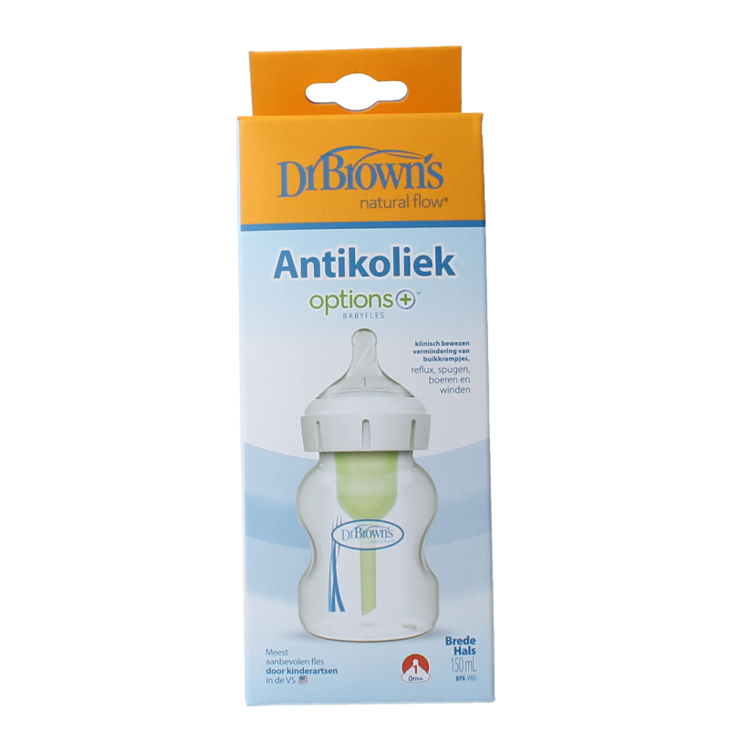 Dr. Brown's Options+ brede halsfles 150ml 1 Stuks