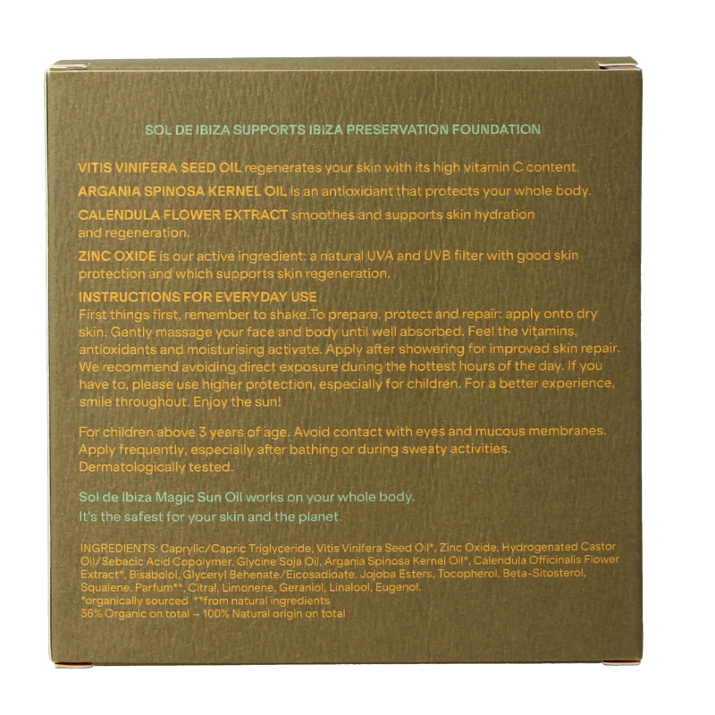 Sol De Ibiza Zonneolie beschermend & herstellend SPF15 bio 100 Milliliter