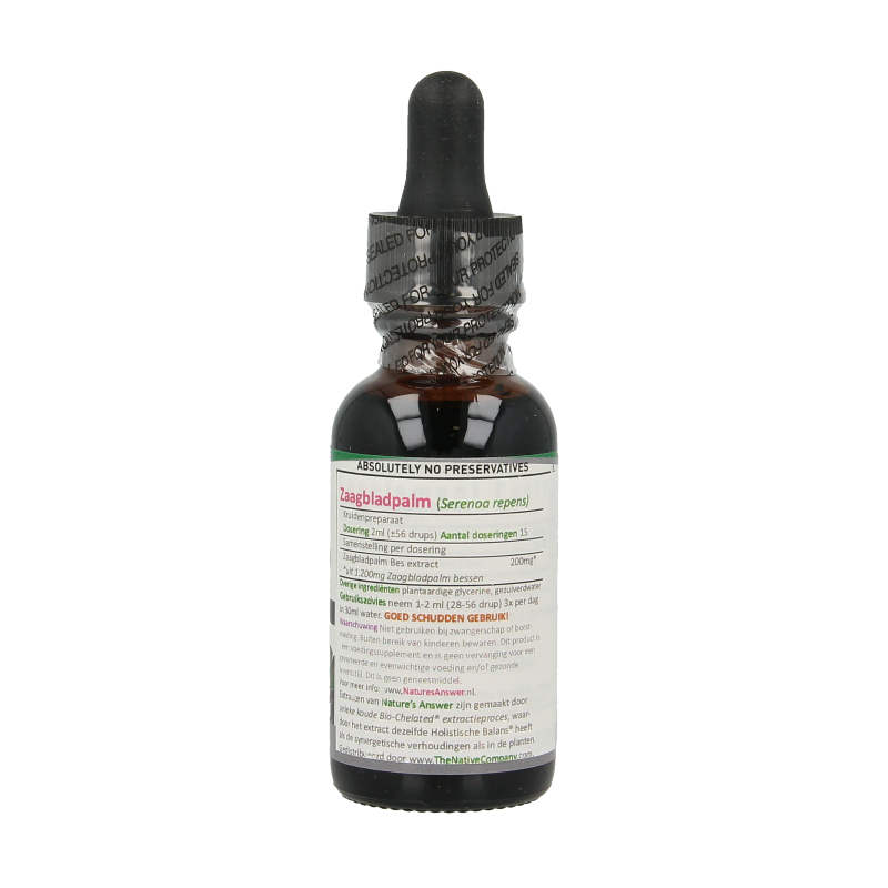 Natures Answer Saw Palmetto extract alcoholvrij 30 Milliliter