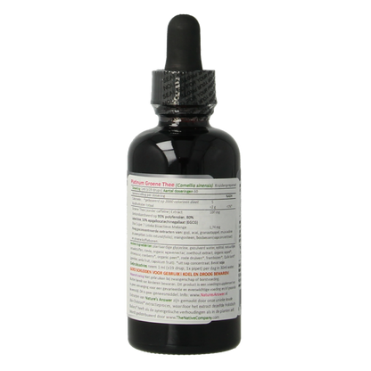 Natures Answer Groene thee extract alcoholvrij met 50% EGCG 60 Milliliter