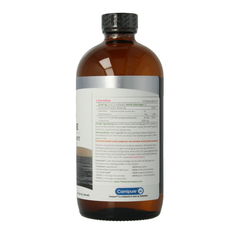 Natures Answer Vloeibaar L-Carnitine - Liquid L-Carnitine 1200mg 480 Milliliter