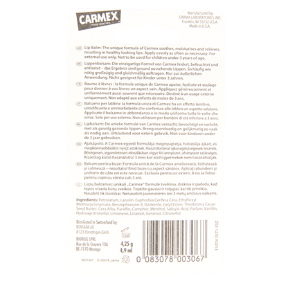 Carmex  Lip balm classic stick 4.3 Gram