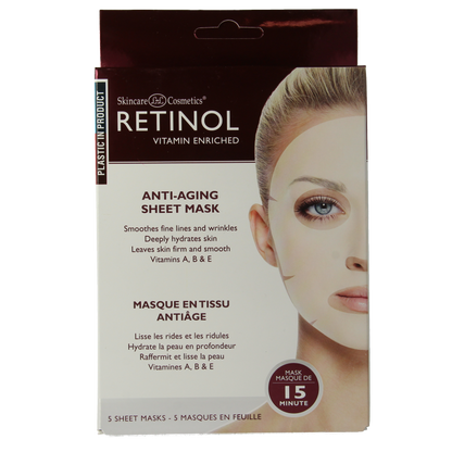 Retinol Anti-aging sheet mask 5 Stuks