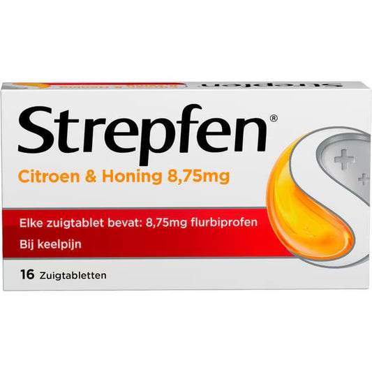 Strepfen Citroen & honing 16 Zuigtabletten