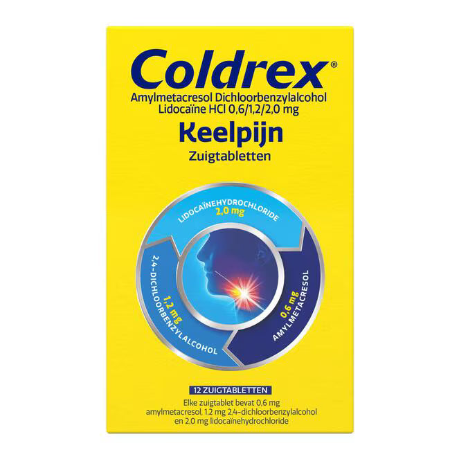 Coldrex Keeltablet zuigtablet 12 Zuigtabletten