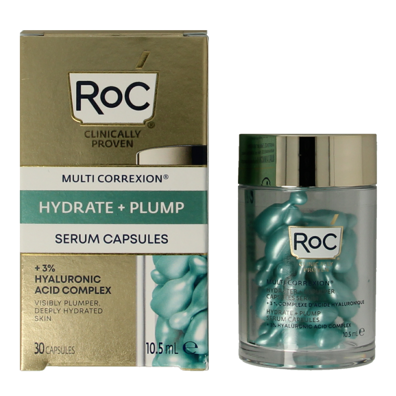 ROC Multi correxion hydrate+plump serum capsules 30 Stuks