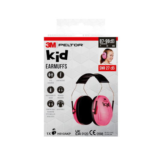 3M Gehoorkap voor kinderen neon pink 1.00 Stuks