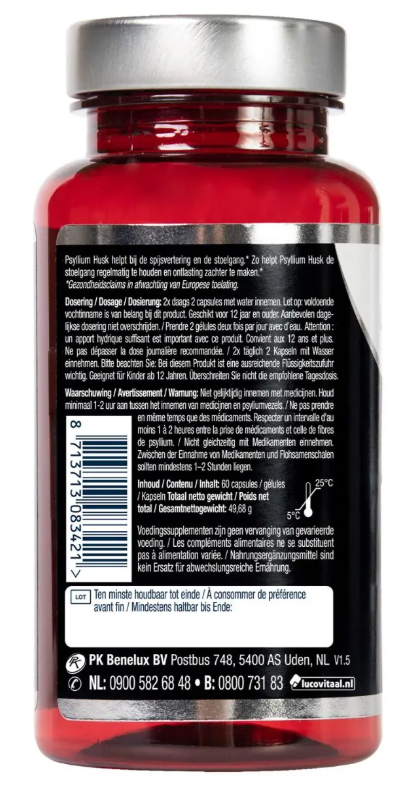 Lucovitaal Psyllium Husk 180.00 Capsules