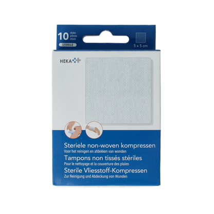 Heka Kompres non-woven 5 x 5cm steriel 10.00 Stuks