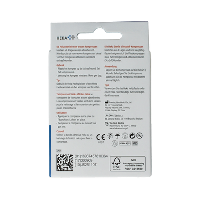 Heka Kompres non-woven 5 x 5cm steriel 10.00 Stuks