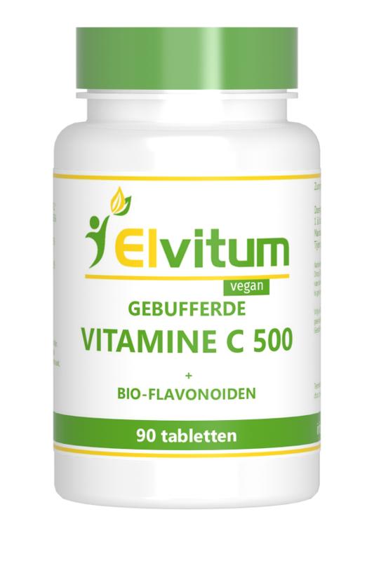 Elvitum  Gebufferde vitamine C 500mg 90 Tabletten
