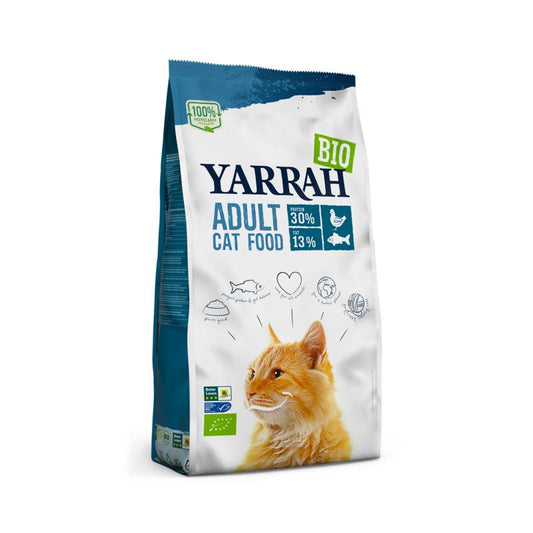 Yarrah Adult kattenvoer met vis bio 10 Kilogram