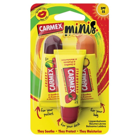 Carmex  Lip balm mini assorti tube 3-pack 1 Set