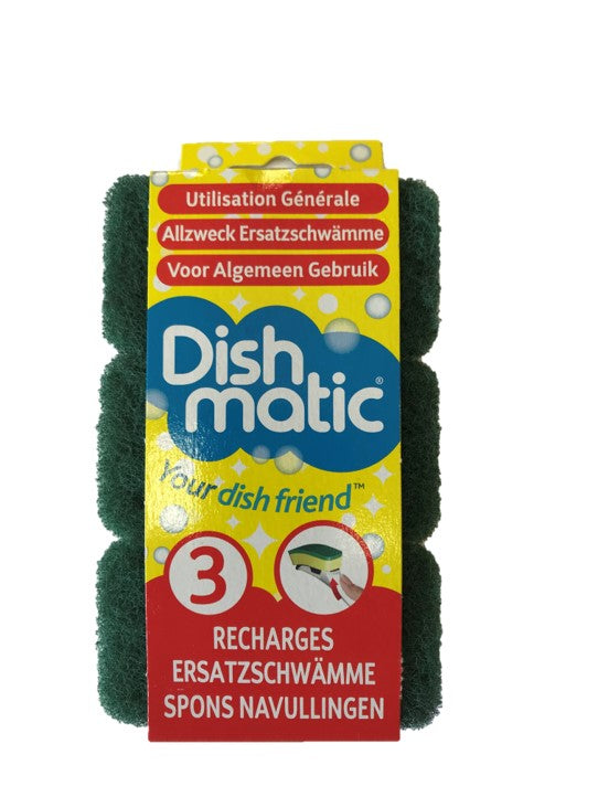 Dishmatic  Navulspons grof  3 Stuks