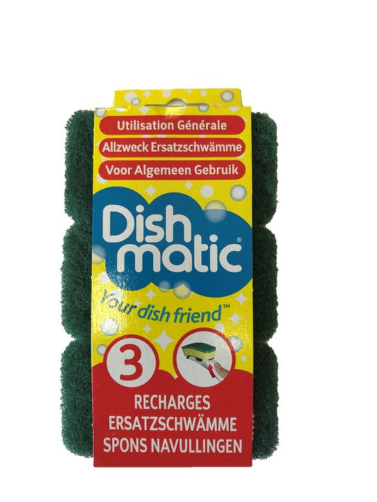 Dishmatic  Navulspons grof  3 Stuks